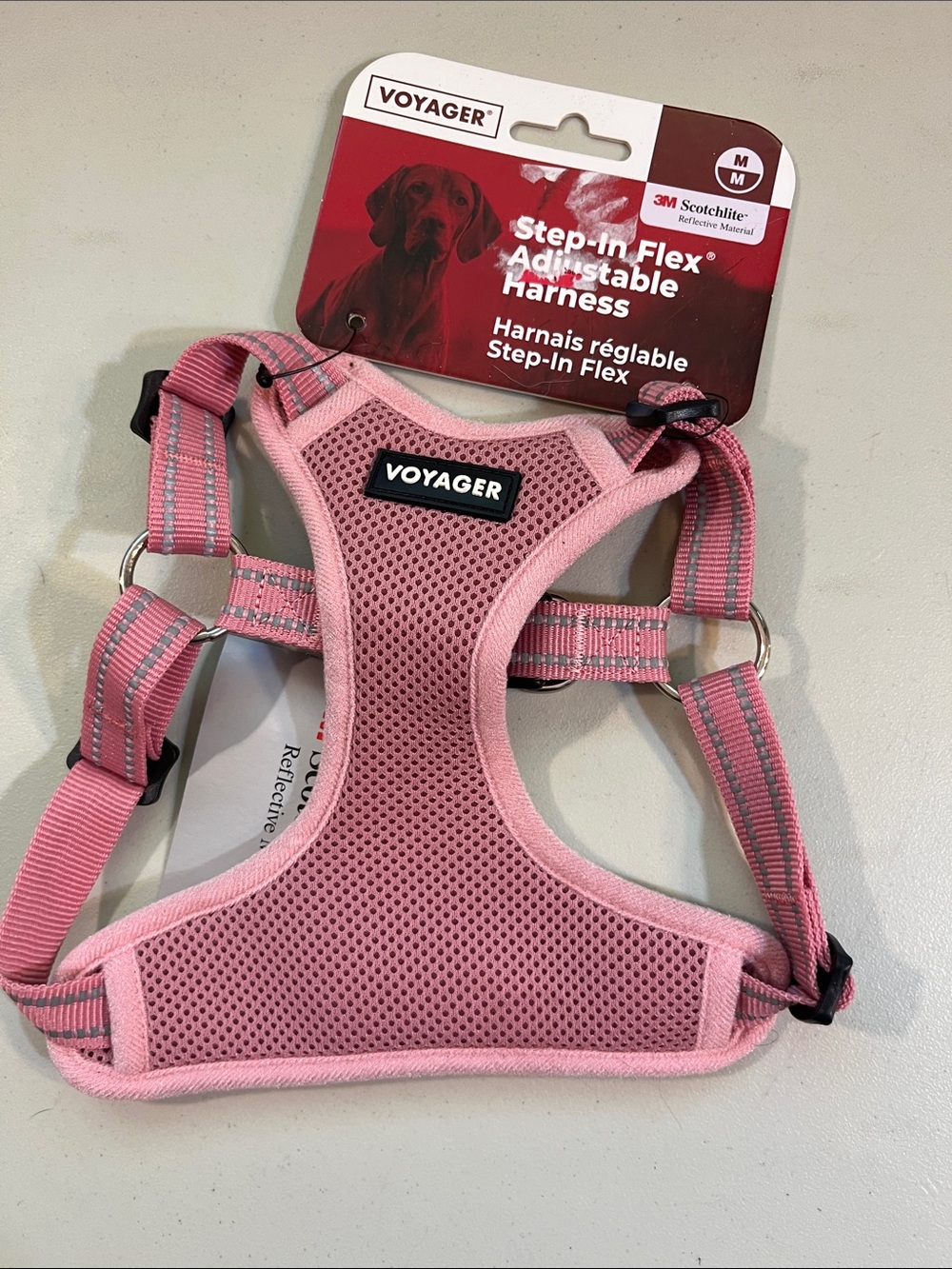 Voyager Pink Step-In Adjustable Dog Harness - Soft Mesh Comfort
